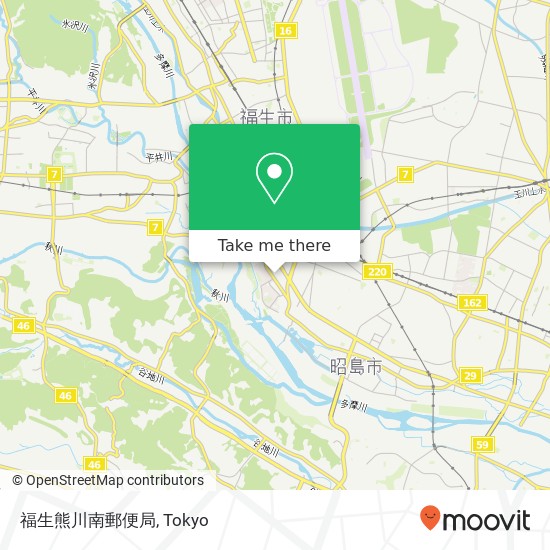 福生熊川南郵便局 map