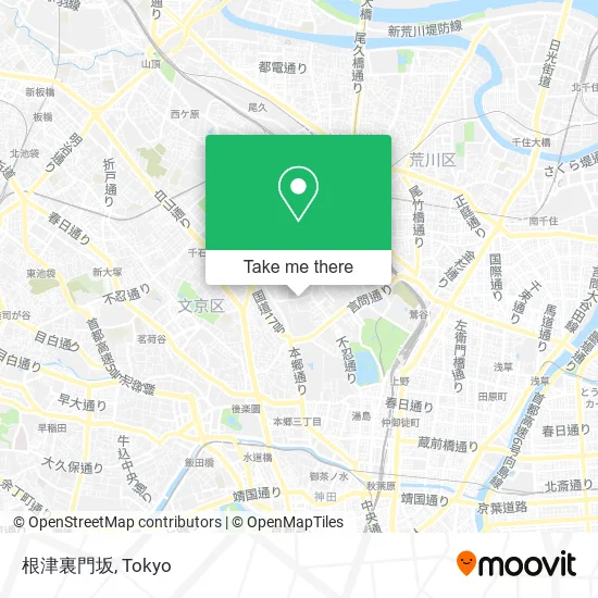 Nezu Ura Gate Slope map