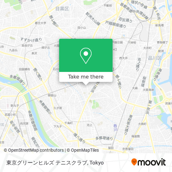 東京グリーンヒルズ テニスクラブ map