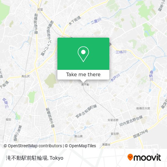 滝不動駅前駐輪場 map