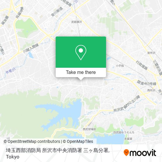 埼玉西部消防局 所沢市中央消防署 三ヶ島分署 map