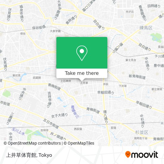 上井草体育館 map