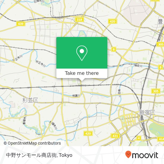 中野サンモール商店街 map