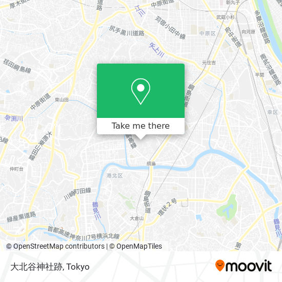 大北谷神社跡 map