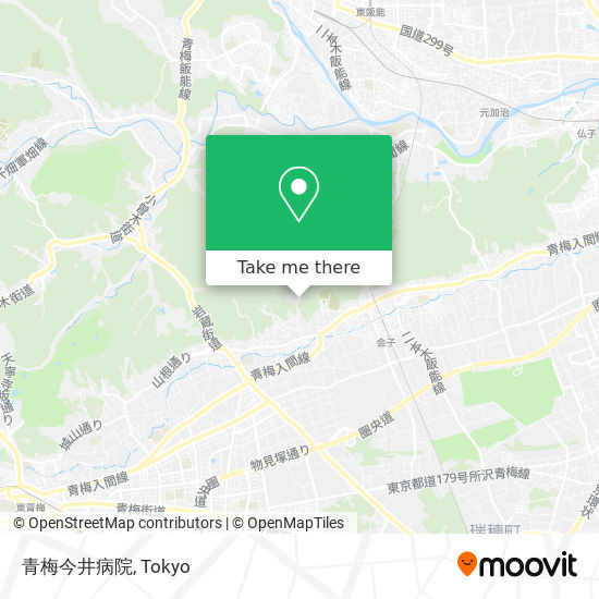 青梅今井病院 map