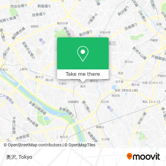 奥沢 map