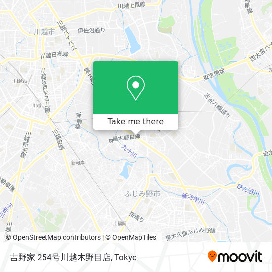 吉野家 254号川越木野目店 map