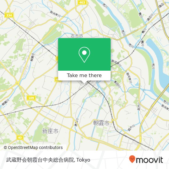 武蔵野会朝霞台中央総合病院 map