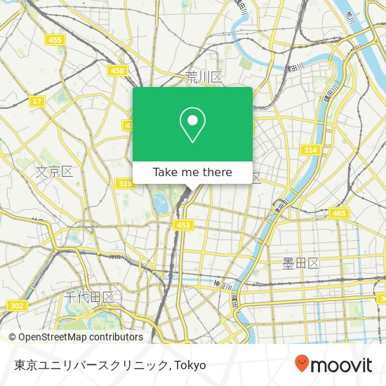 東京ユニリバースクリニック map