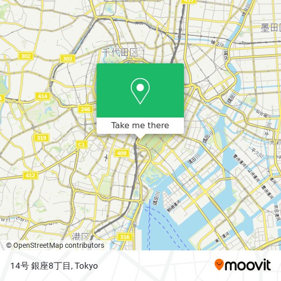 14号 銀座8丁目 map