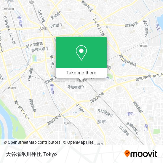 大谷場氷川神社 map
