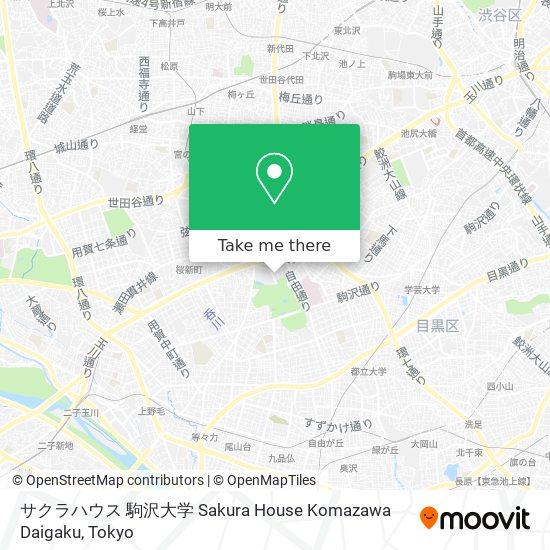 サクラハウス  駒沢大学 Sakura House Komazawa Daigaku map