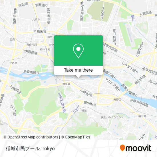 稲城市民プール map