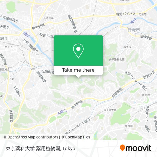 東京薬科大学 薬用植物園 map