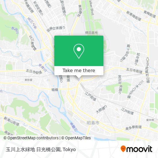 玉川上水緑地 日光橋公園 map
