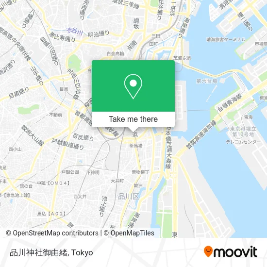 品川神社御由緒 map