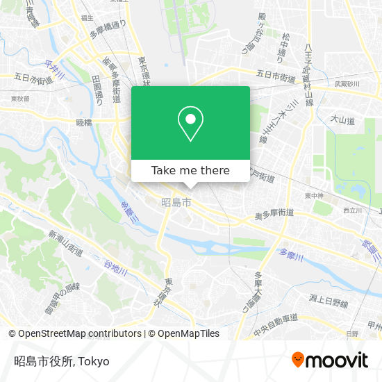 昭島市役所 map
