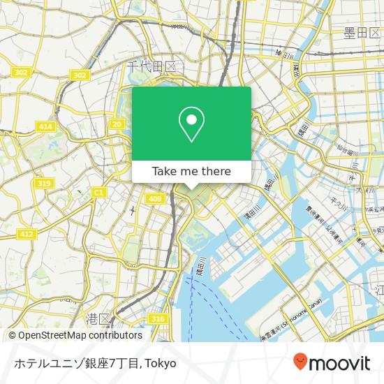 ホテルユニゾ銀座7丁目 map