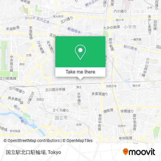 国立駅北口駐輪場 map
