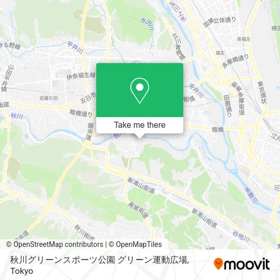 秋川グリーンスポーツ公園 グリーン運動広場 map