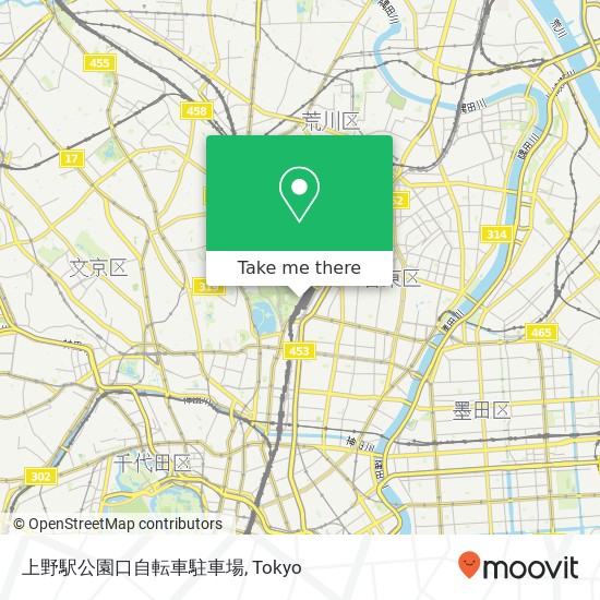 上野駅公園口自転車駐車場 map