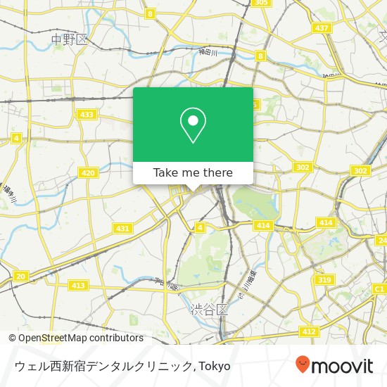 ウェル西新宿デンタルクリニック map