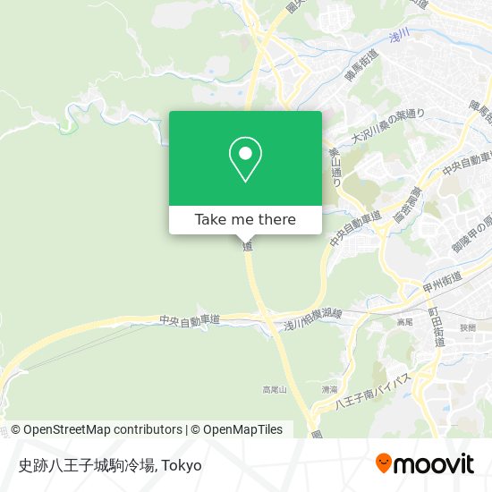 史跡八王子城駒冷場 map