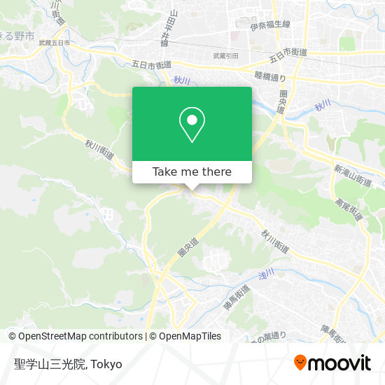 聖学山三光院 map