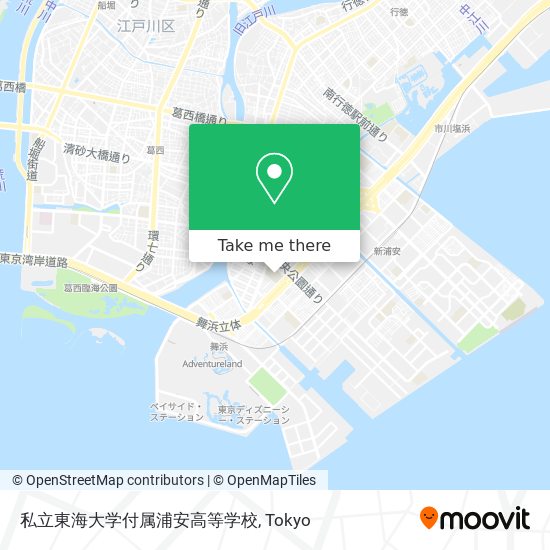 私立東海大学付属浦安高等学校 map