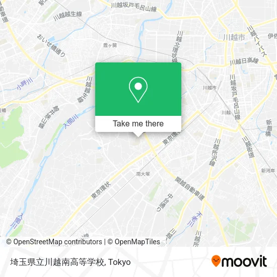 Saitama Prefectural Kawagoe Minami High School map