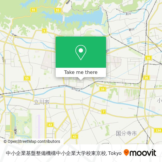 中小企業基盤整備機構中小企業大学校東京校 map