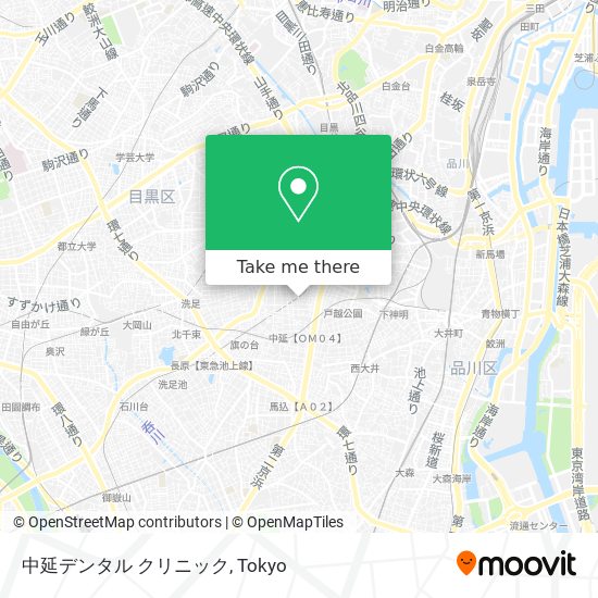 中延デンタル クリニック map