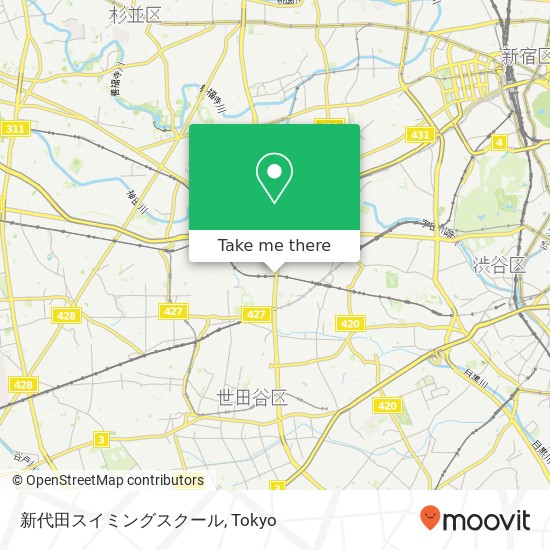 新代田スイミングスクール map