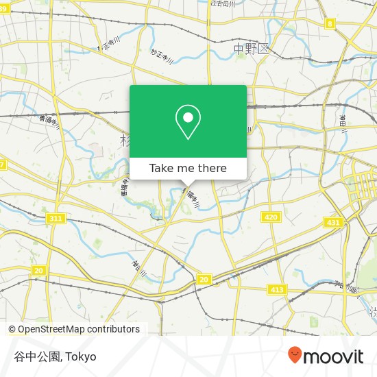 谷中公園 map