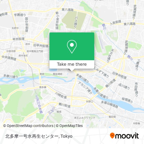 北多摩一号水再生センター map