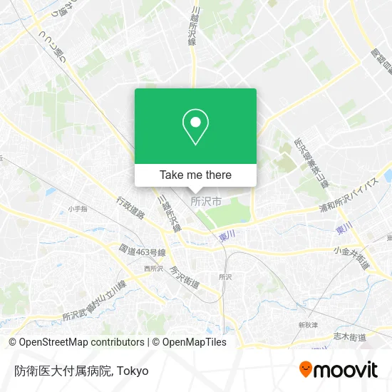 防衛医大付属病院 map