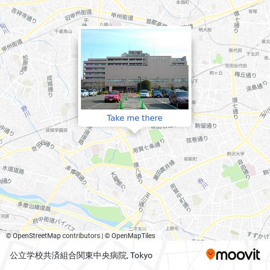 公立学校共済組合関東中央病院 map