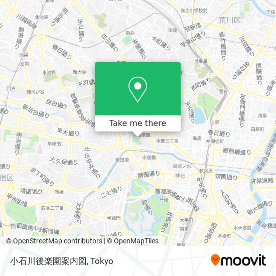 小石川後楽園案内図 map