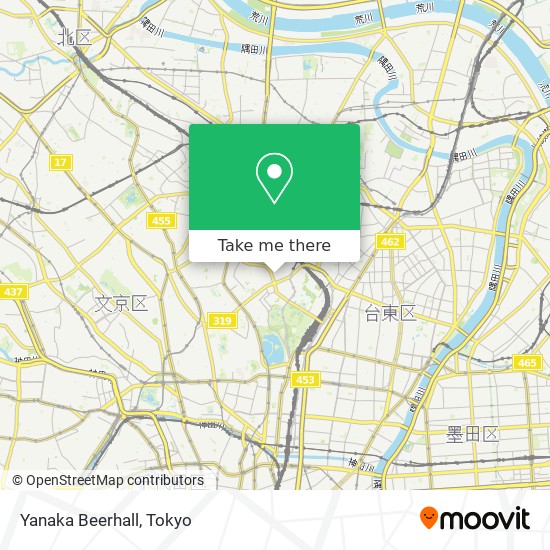 Yanaka Beerhall map