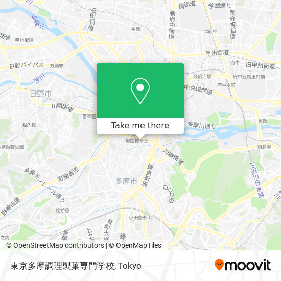 東京多摩調理製菓専門学校 map