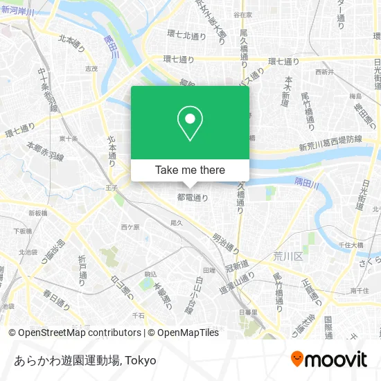 あらかわ遊園運動場 map