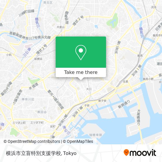 横浜市立盲特別支援学校 map