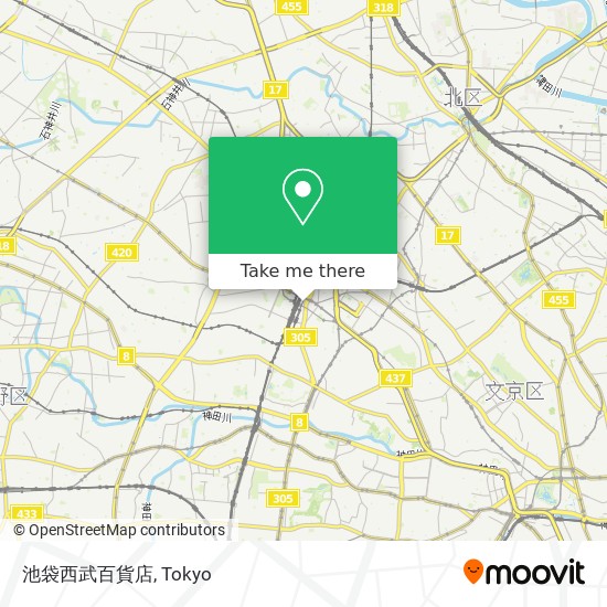 池袋西武百貨店 map