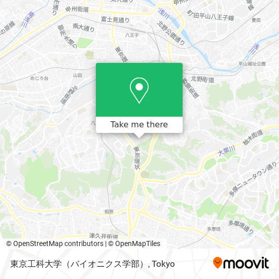 東京工科大学（バイオニクス学部） map