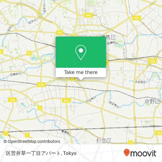 区営井草一丁目アパート map