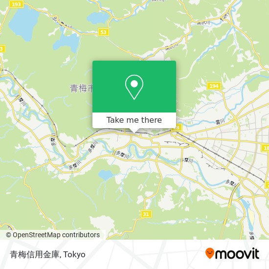 青梅信用金庫 map