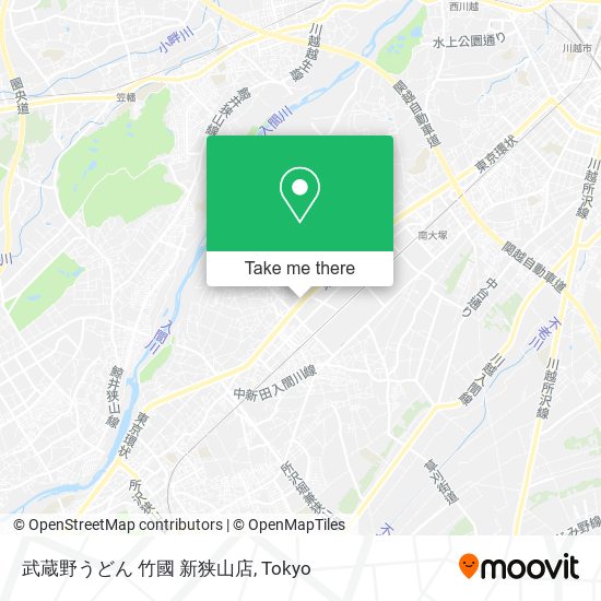 武蔵野うどん 竹國 新狭山店 map