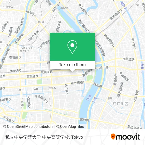 私立中央学院大学 中央高等学校 map