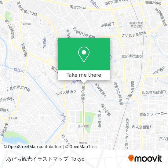 あだち観光イラストマップ map