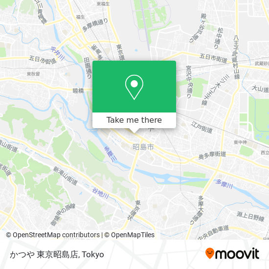 かつや 東京昭島店 map